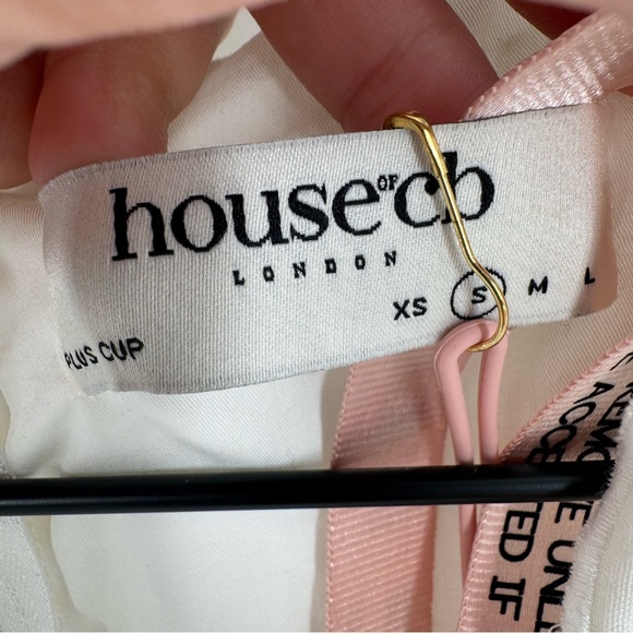 New! House of CB Sophina Embroidered Plunge Neck Bustier Dress Small Plus Cup - Picture 5 of 16